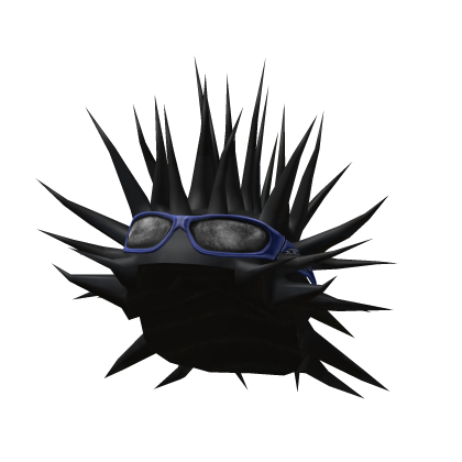 Blue Spikey Rockstar Hair w/ Shades Roblox item