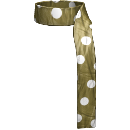 fall polkadot green fashion scarf Roblox item