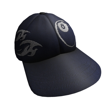 Y2K Washed Blue 8-Ball Cap