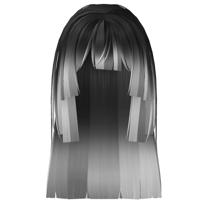 jirai kei long anime girl faded black hima cut