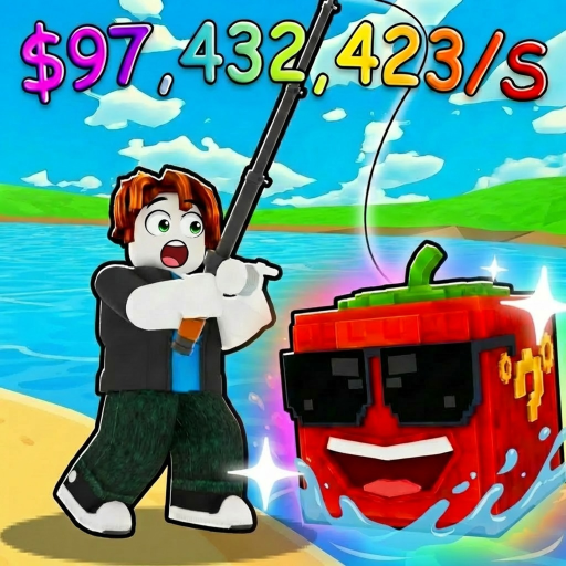 Catch Lucky Blocks From River
