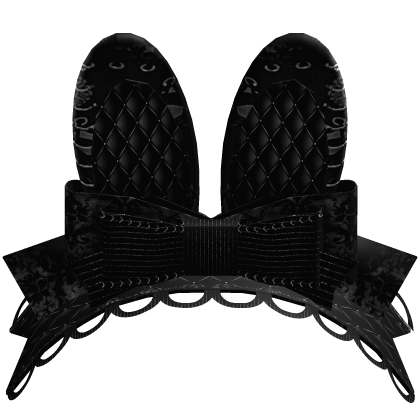 𑣲 sweet bunny lace bow headdress black