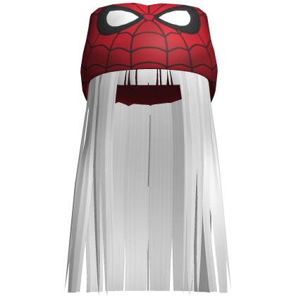 Spider Man Beanie Long Straight White Hair