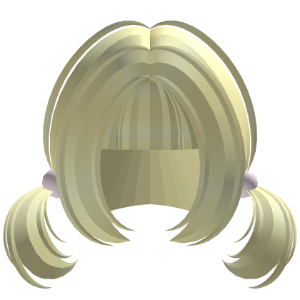 ♡ yellow cutecore fluffy soft swirly pigtails Roblox item
