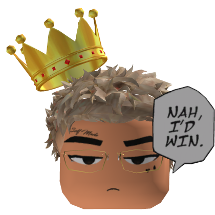 Marlon, com coroa rei e um visual de gangster Roblox item