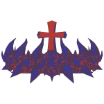 {Glow} Demonic 3D Cross Crown