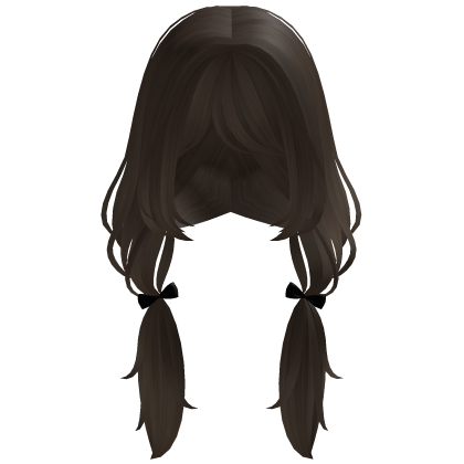 Loose Messy Low Pigtails Brown