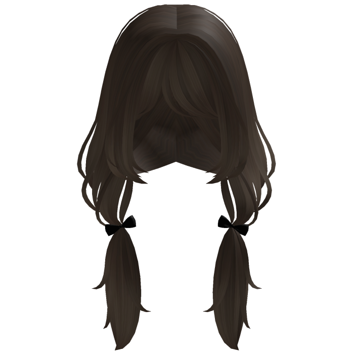 Loose Messy Low Pigtails Brown
