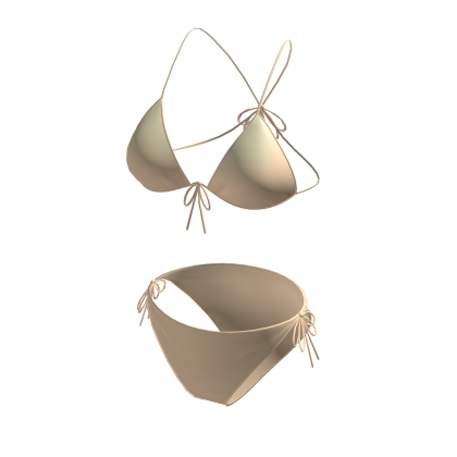 Cream Beige Bikini Swimsuit