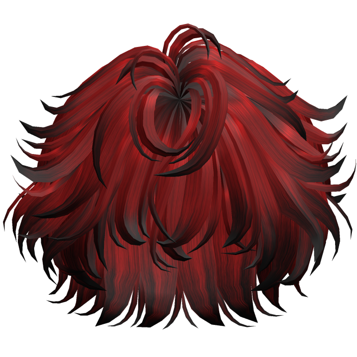 Fluffy Curled Fringe Hair - Red