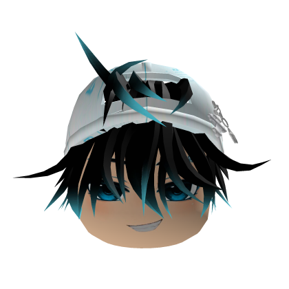 y2k Boy Messy Black and Blue Hair Roblox item