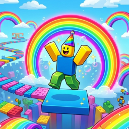 🌈 67 IMPOSSIBLE RAINBOW OBBY [⭐100 LEVELS!⭐]