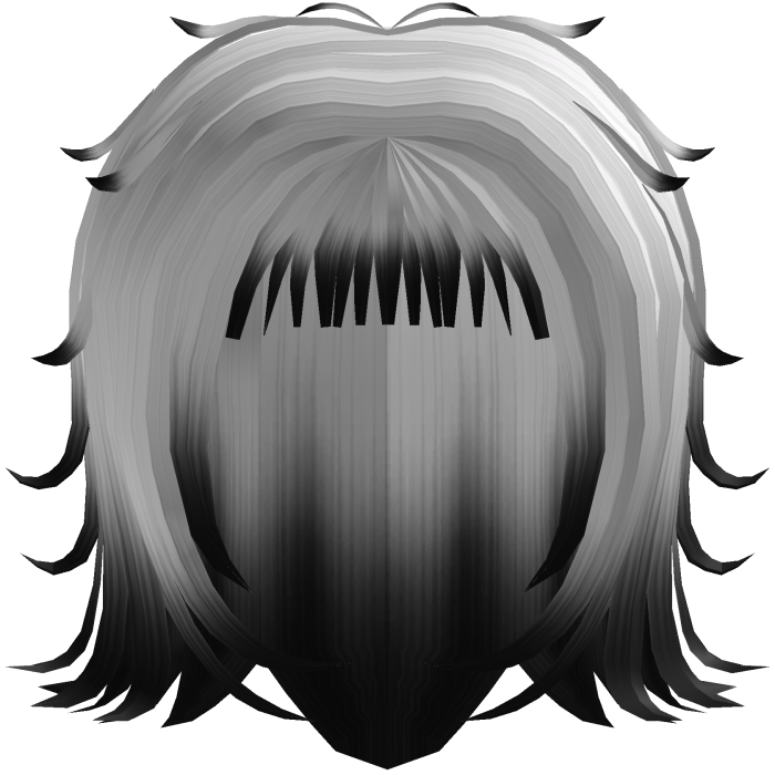  Punk Messy Hair White and Black