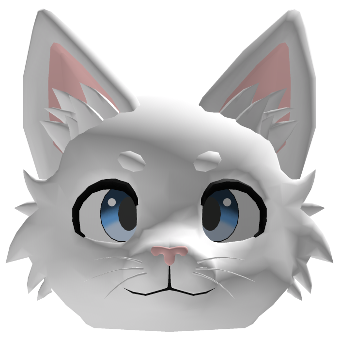 White Cat Kemono Furry Head