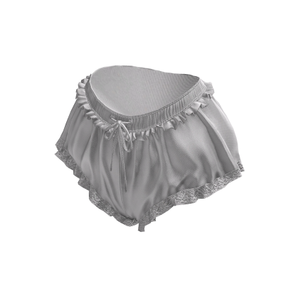BB White Self Love Ruffled Lounge Shorts thumbnail