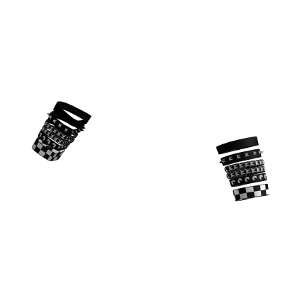 emo sk8r scene 2000s spiked studded bracelet set thumbnail