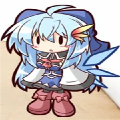 Cirno's Adult State, Paper Mario Style Roblox decal