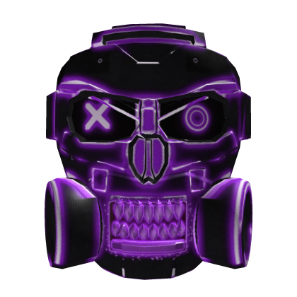 Purple Gas Skull Devil Mask