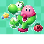 yoshi and cute kirby