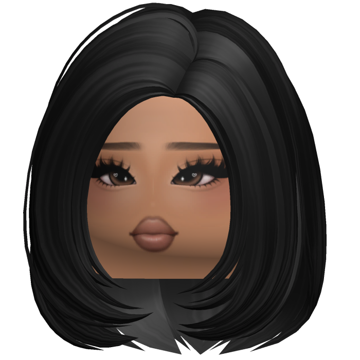 Wispy Straight Short Hair Girl (Black)