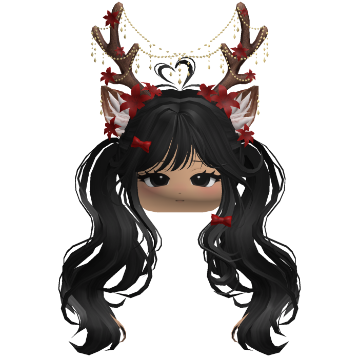 Ethereal Christmas Fairy Fawn Pigtails w/ Antlers
