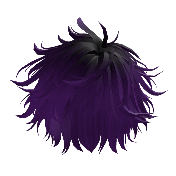 Black & Purple Messy Anime Hair