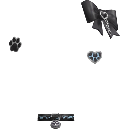 Black Gothic Y2k Pet Paw Accessories