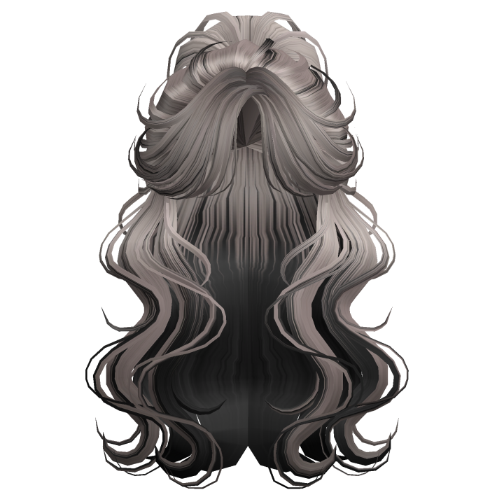 Crimped Wavy Empress Ponytail Ash&Black