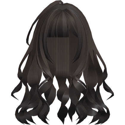 cute messy wispy long wavy hair dark brown