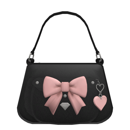 Black Pink Bow Purse