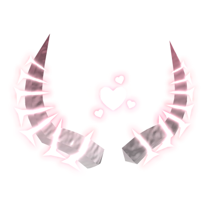 (Emissive) Glowing White/Pink Animated Heart Horn Roblox item