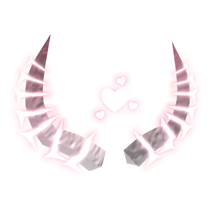 (Emissive) Glowing White/Pink Animated Heart Horn