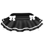 Cute Mini Ruffle Skirt w/ Bows (Black & White)