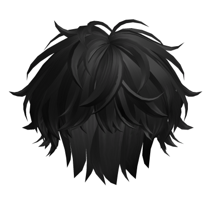 Fluffy Anime Boy Hair Black Roblox NoFilter