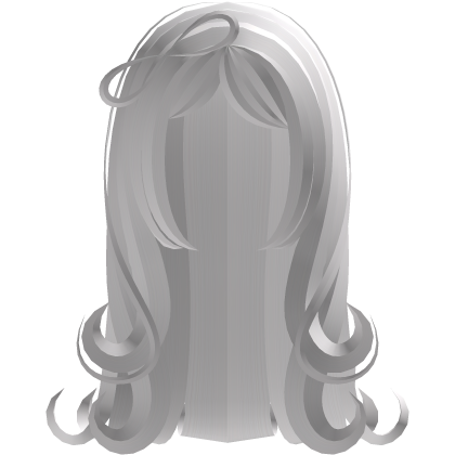Silky Wavy Long Etheral Hair & Bow in White
