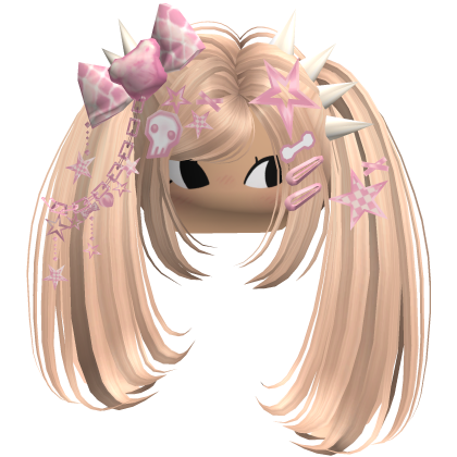 ♡ Scene Spiky Moe Pigtails (Blonde)
