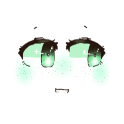 Anime Face || mint chocolate chip [kawaii] Roblox decal