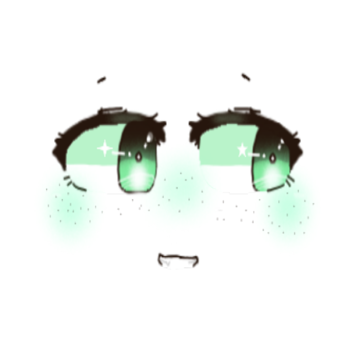 Anime Face || mint chocolate chip [kawaii] Roblox decal