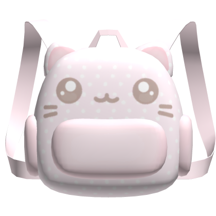 Kawaii kitty backpack pink polka dot