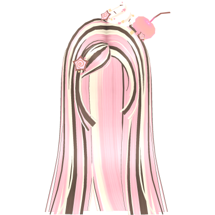 Glowy Cherry Cream Long Hime Cut (Neapolitan) Roblox item