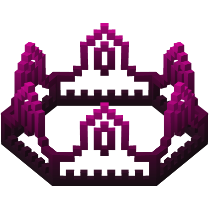 Magenta 8-Bit Royal Crown Outline Recolor (Addon)
