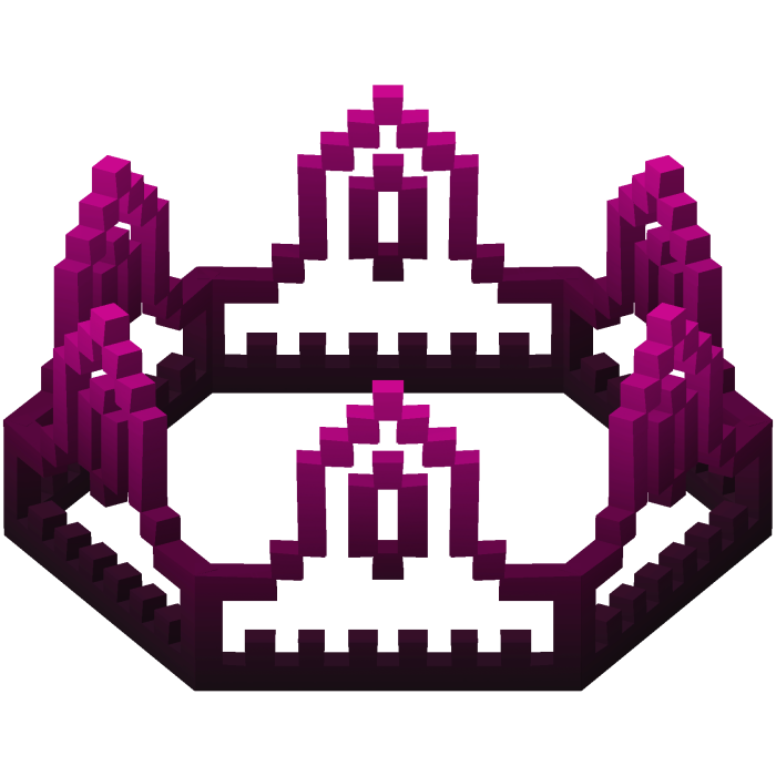 Magenta 8-Bit Royal Crown Outline Recolor (Addon)