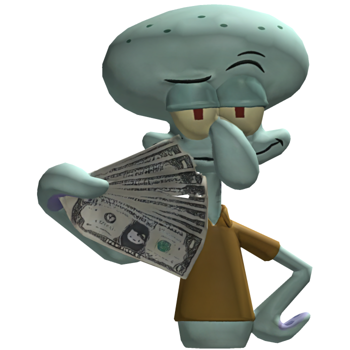 Smirking Squid Rich Luxury Sponge Bob
