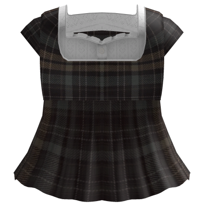 plaid dress in brown Roblox item