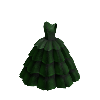 4 Layered Wedding Dress | Dark Green thumbnail