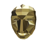 Gold Front Man Mask