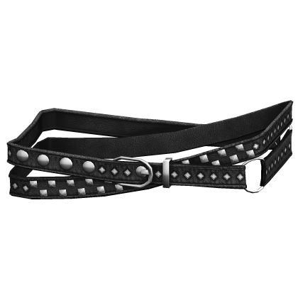 Black Emo Punk Studded Belt