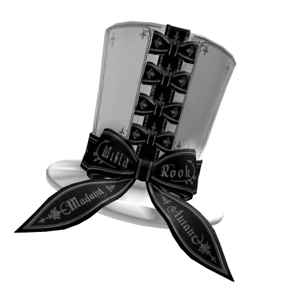 Maximalism Gothic Vkei Emo Hat WHITE BLACK VERSION