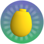 Toy Brick Egg of Studs [Yellow]