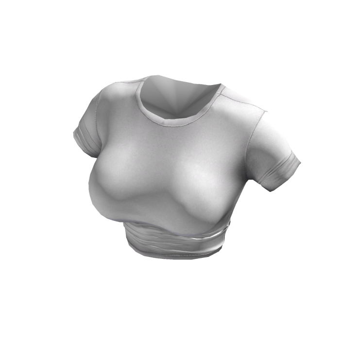 ♥ crop baddie plain white t-shirt